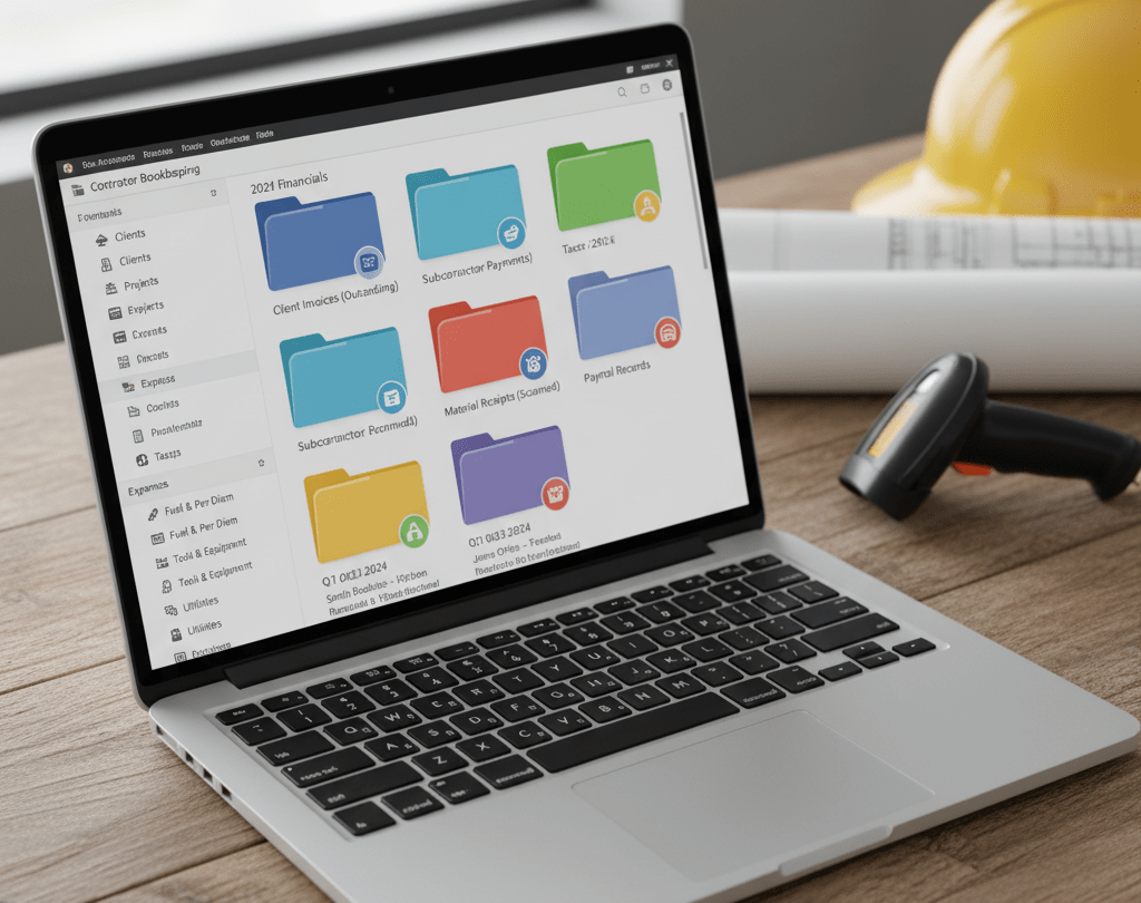 QuickBooks tools for contractor financial organization